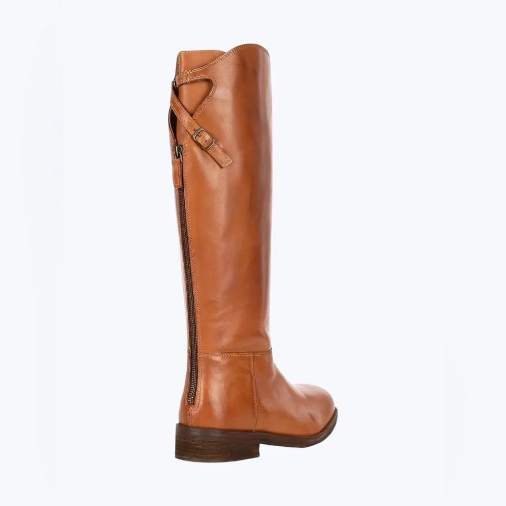 🆕 FREE PEOPLE | EVERLY EQUESTRIAN STRAP BOOT | SADDLE TAN | SZ: 8.5